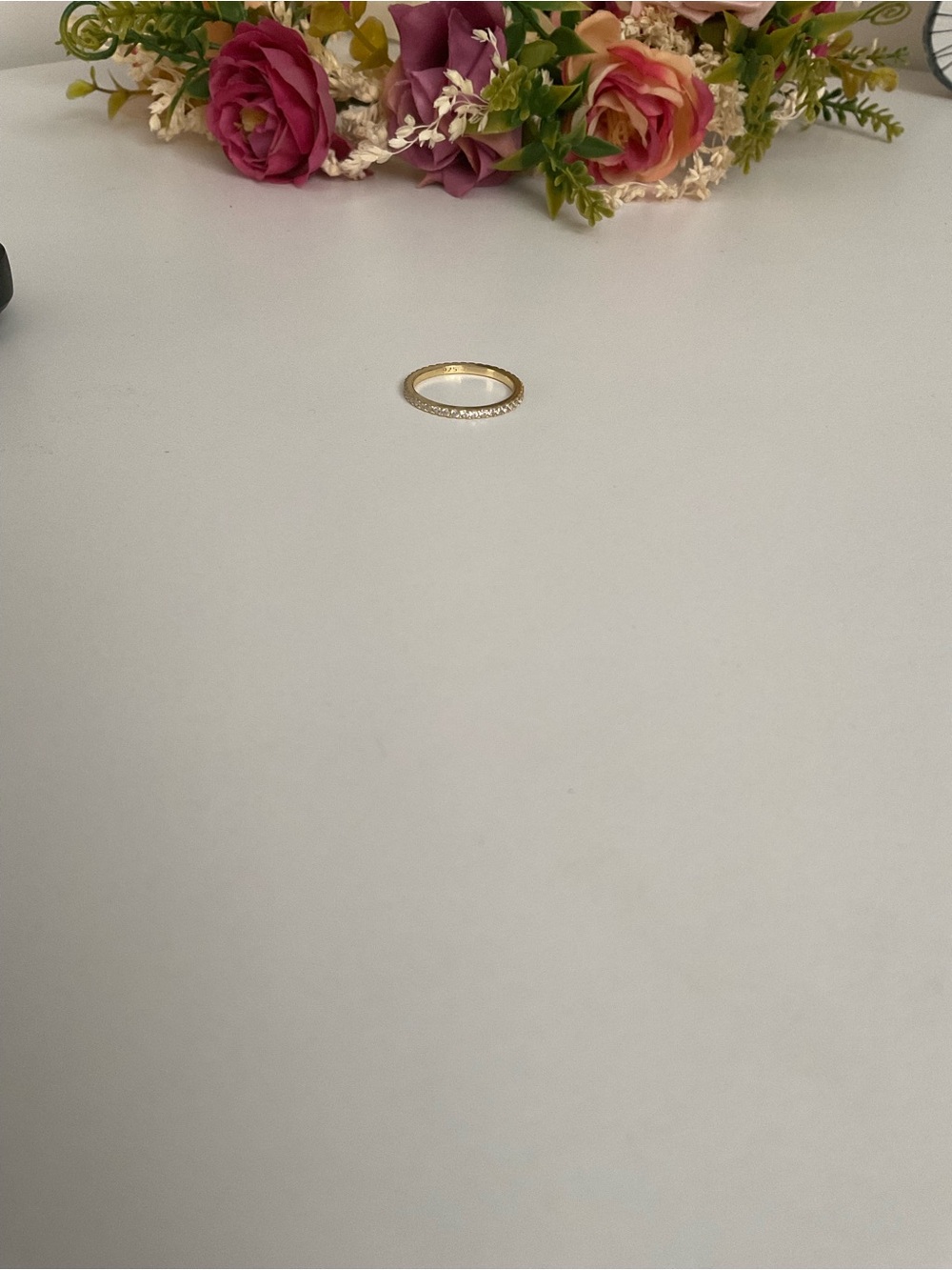 .925 Delicate Gold Pavé Band Ring